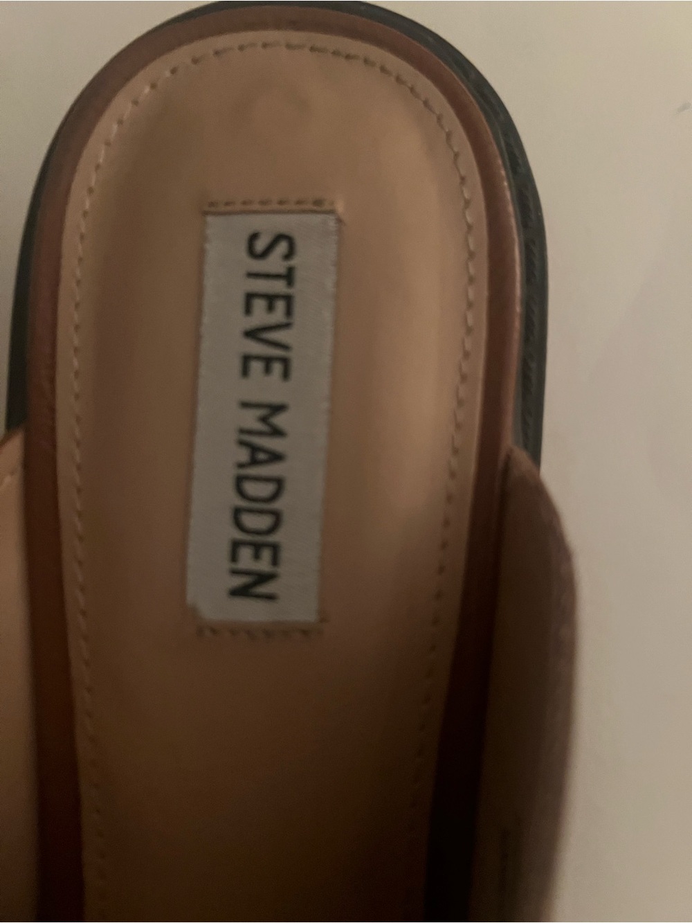 Steve Madden Brown Faux Leather Miri Mule Loafers Size 10 - Picture 2 of 11